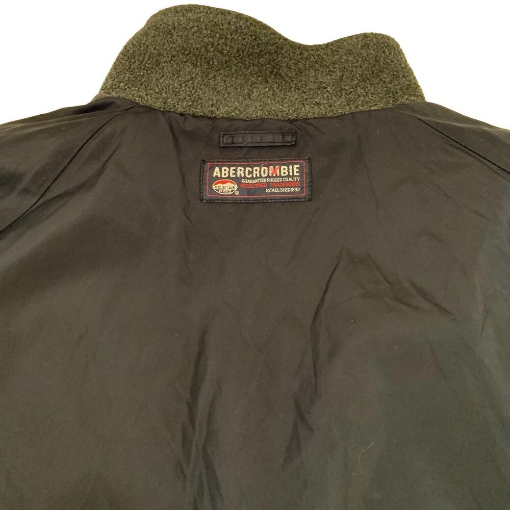 Vintage Abercrombie & Fitch Pullover Jacket Mens Large Fleece Lined Reversible - Picture 2 of 11